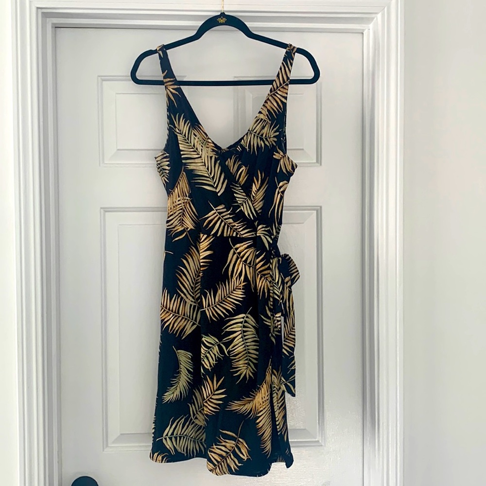 Black Palm Leaf dress